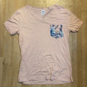 Victoria Secret Pink Sequin Pocket Vneck